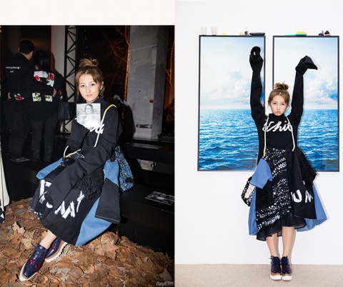 张子枫化身潮系少女，亮相巴黎时装周