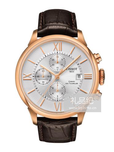 Tissot  天梭杜鲁尔街镂空系列皮带机械男表T0994273603800