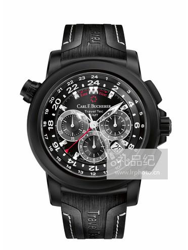 宝齐莱柏拉维系列三地时间计时码表碳黑款00.10620.12.33.01