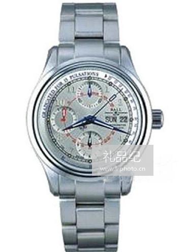 波尔铁路长官系列CM1010D-SCJ-WH灰色精钢表链