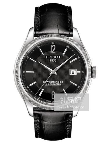天梭宝环系列天文台认证款皮带80机芯机械男表T108.408.16.057.00