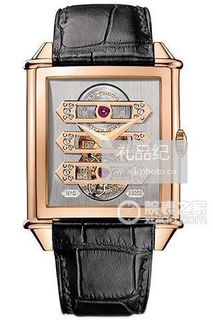 GP芝柏表男表系列三金桥陀飞轮腕表