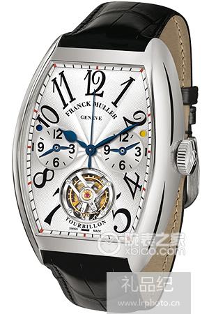 法穆兰CINTRÉE CURVEX系列8880 T MB 白盘白金表壳腕表