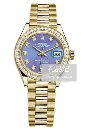 劳力士女装日志型系列m279138rbr-0027淡紫色表盘腕表