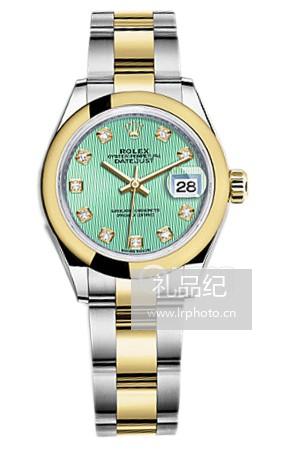 劳力士女装日志型系列279163绿色表盘腕表