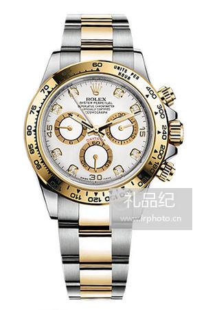 劳力士宇宙计型迪通拿系列116503白盘镶钻时标腕表