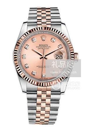 劳力士日志型系列116231粉盘镶钻纪念型表带腕表