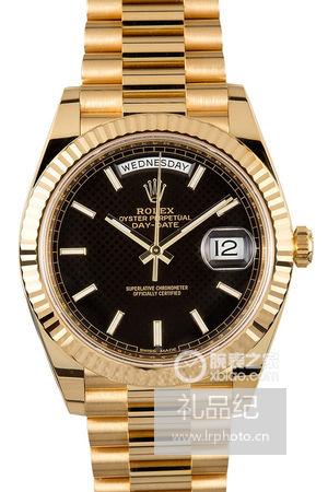 劳力士星期日历型系列118238黑盘腕表
