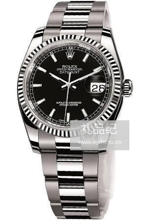 劳力士日志型系列116234-72600黑盘腕表