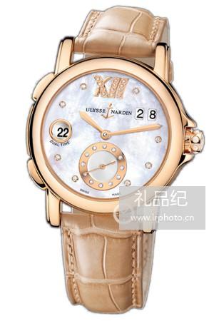 雅典表双时区系列246-22/391 玫瑰金表带腕表