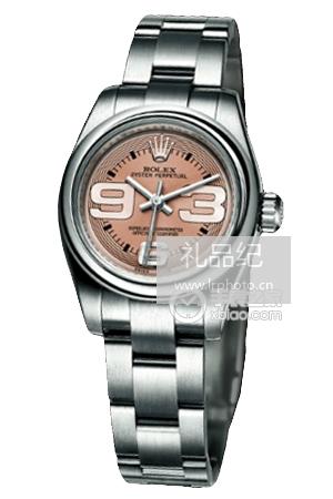 劳力士蚝式恒动系列176200 粉色盘腕表