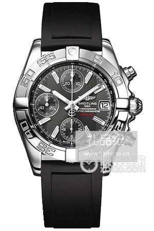 百年灵银河系列精钢表壳-碳黑色表盘-Diver ProII深潜橡胶表带腕表