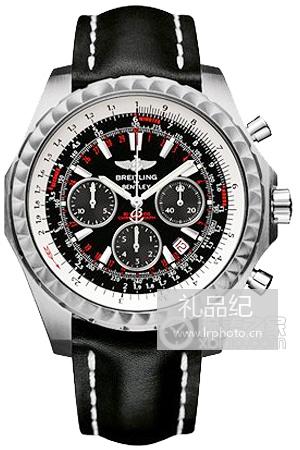 百年灵宾利系列精钢表壳-尊贵黑表盘-Barenia牛皮表带腕表