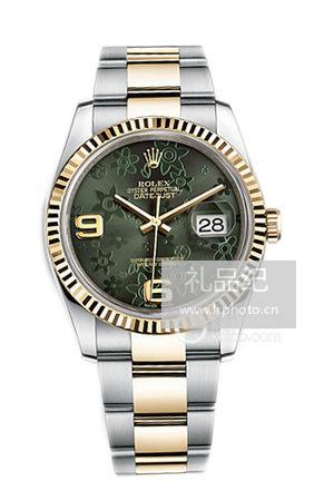 劳力士日志型系列116233绿色花图盘蚝式表带腕表