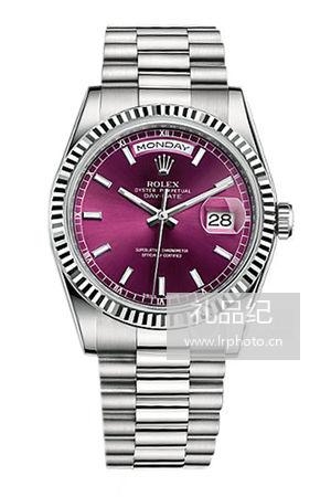 劳力士星期日历型系列118239樱桃色表盘腕表