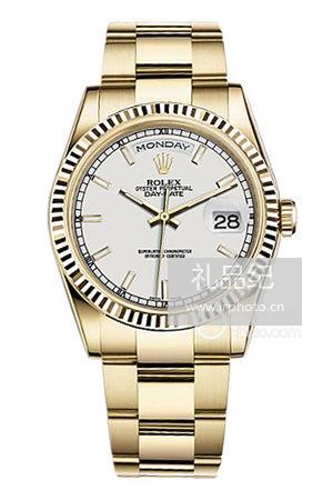 劳力士星期日历型系列118238白盘腕表