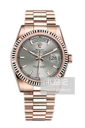 劳力士星期日历型系列118235铑白盘腕表