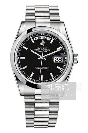 劳力士星期日历型系列118206黑盘腕表