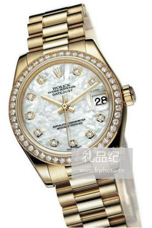 劳力士女装日志型系列178288贝母钻盘腕表