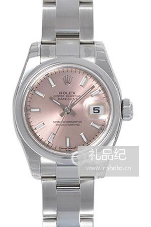劳力士女装日志型系列179160 粉色盘蚝式表带腕表