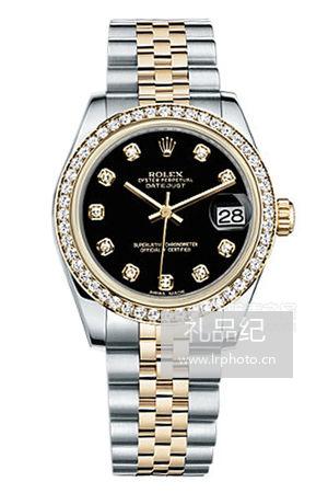 劳力士女装日志型系列178383-63163 G黑盘腕表