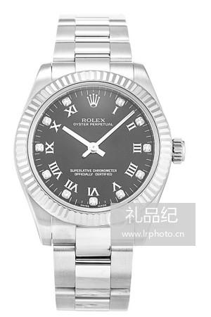 劳力士蚝式恒动系列177234 黑盘镶钻腕表