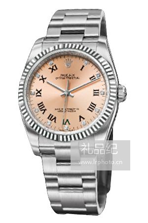 劳力士蚝式恒动系列116034 粉盘镶钻腕表