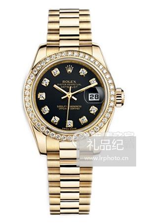 劳力士女装日志型系列179138-83138 G黑盘腕表