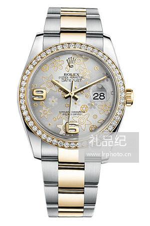 劳力士日志型系列116243银花图盘腕表