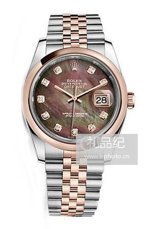 劳力士日志型系列116201 黑贝母盘腕表