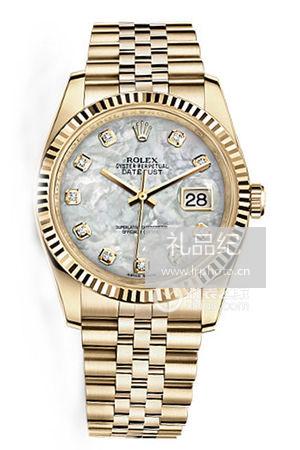 劳力士日志型系列116238白贝盘镶钻腕表