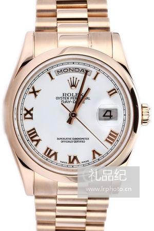 劳力士星期日历型系列118205 白盘腕表