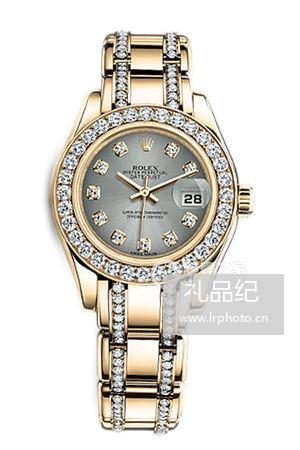 劳力士PEARLMASTER系列80298银色镶钻腕表