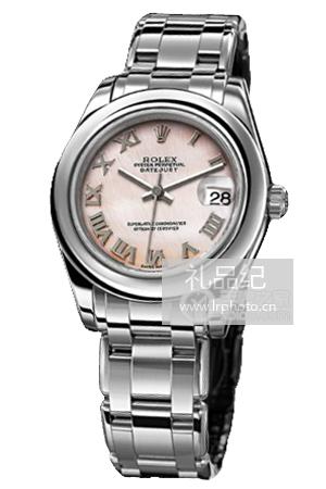 劳力士女装日志型系列81209 粉色珍珠母腕表