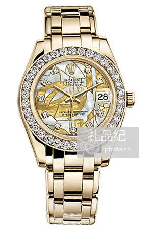 劳力士女装日志型系列81298金晶镶钻腕表