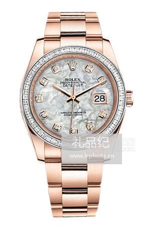 劳力士日志型系列116285镶钻白贝母盘腕表