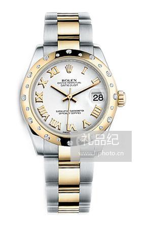 劳力士女装日志型系列178343-72163白色罗马盘腕表