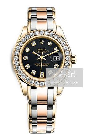 劳力士PEARLMASTER系列80298黑盘镶钻腕表