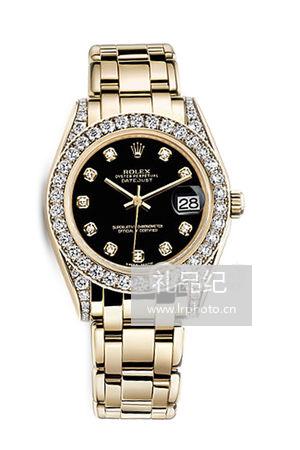 劳力士PEARLMASTER系列81158黑盘镶钻腕表