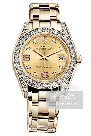 劳力士PEARLMASTER系列81158-香槟色镶钻盘腕表