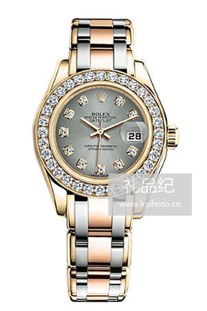 劳力士PEARLMASTER系列80298不锈钢色镶钻腕表