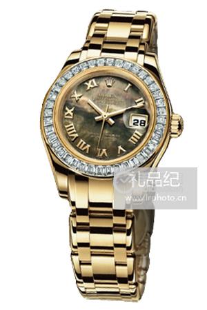 劳力士PEARLMASTER系列80308BR 黑色珍珠母腕表